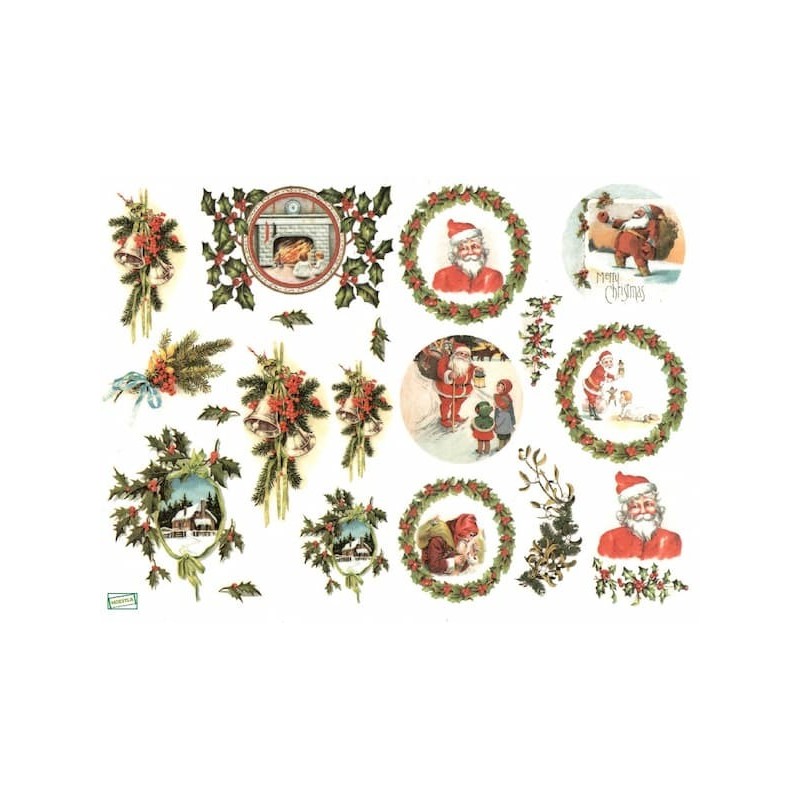 1 papier de riz Noêl -R577