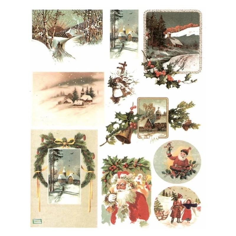 1 papier de riz Noêl -R580