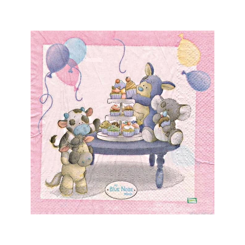 1 serviette papier Ourson -82