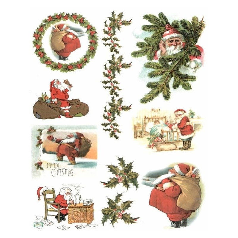 1 papier de riz Noêl -R585