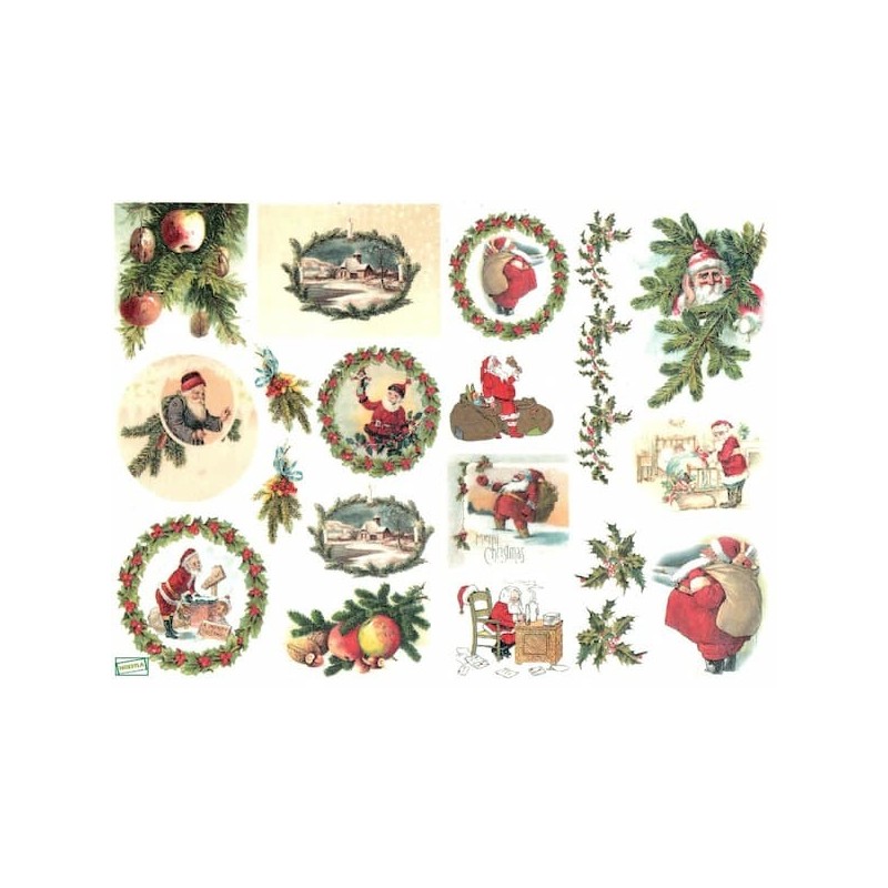 1 papier de riz Noêl -R587