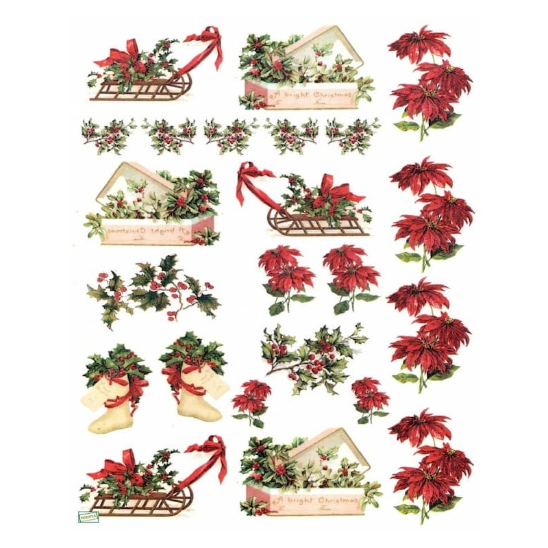 1 papier de riz Noêl -R600