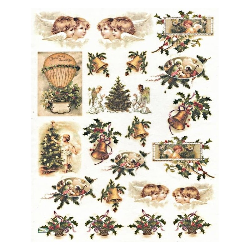 1 papier de riz Noêl -R601