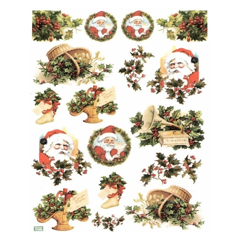 1 papier de riz Noêl -R605