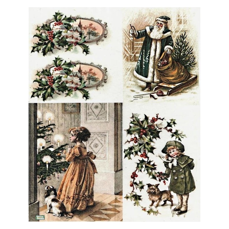 1 papier de riz Noêl -R767