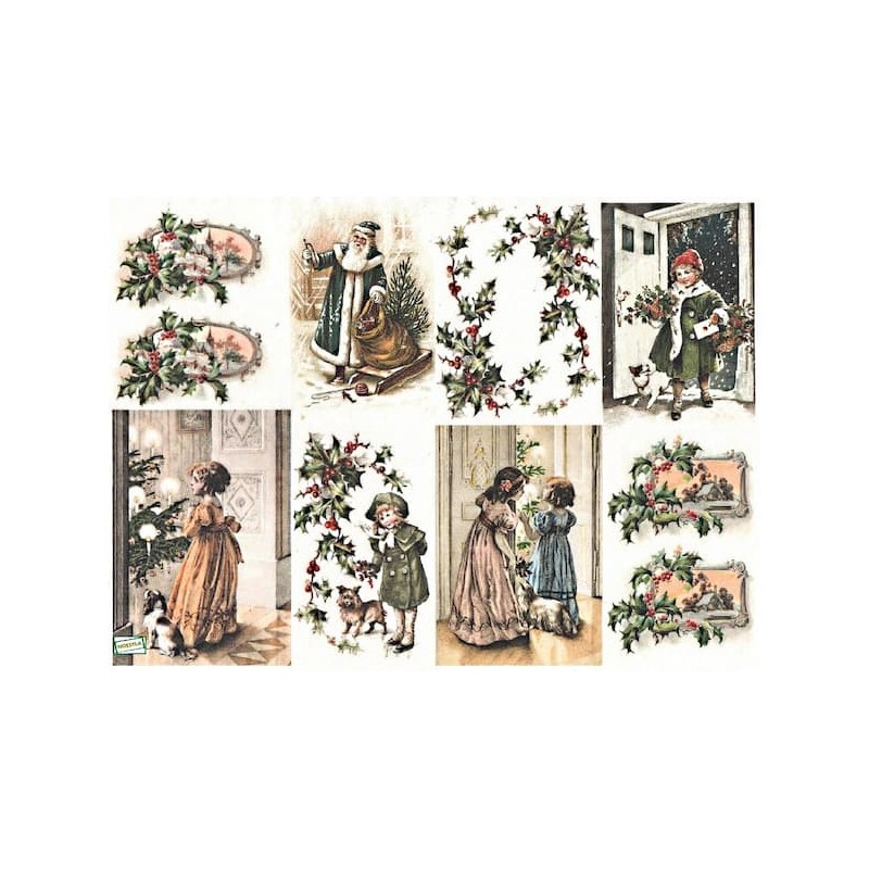 1 papier de riz Noêl -R769