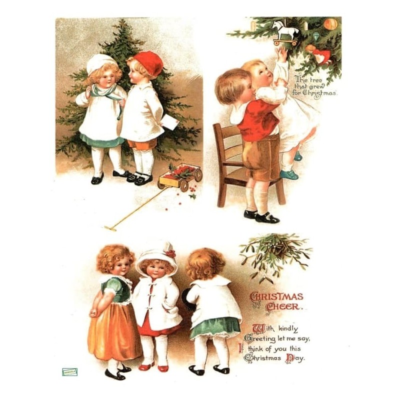 1 papier de riz Noêl -R773