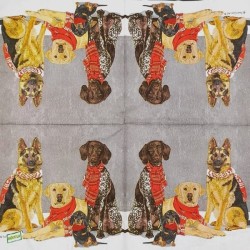 1serviette papier Chiens-22