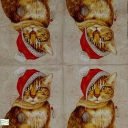 1serviette papier Chat-52