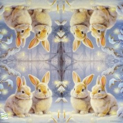 1serviette papier Lapins-82