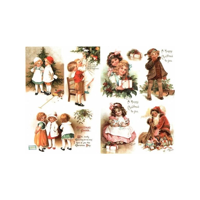 1 papier de riz Noêl -R775