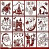 12 Pochoirs NOEL - N3 Loisirs créatifs