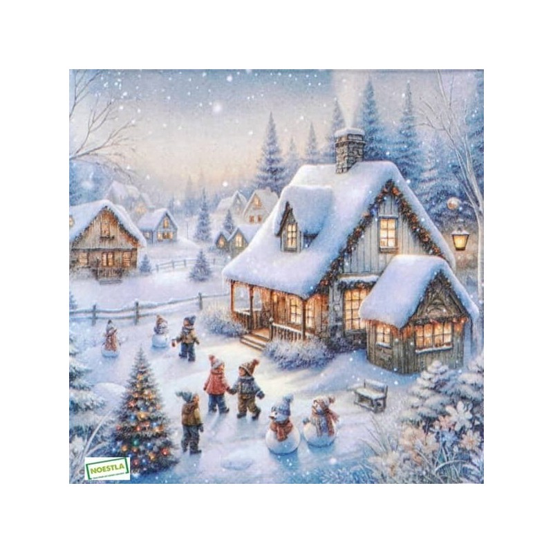 1serviette Paysage Enneigé-5