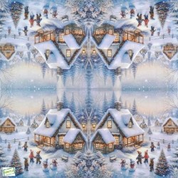 1serviette Paysage Enneigé-5