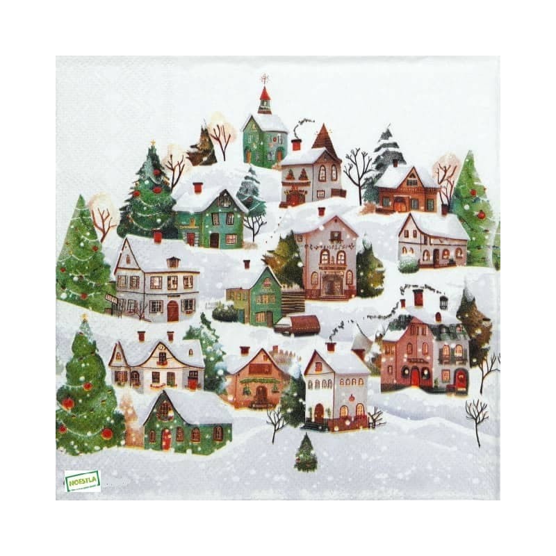 1serviette Paysage Enneigé-22