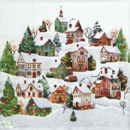 1serviette Paysage Enneigé-22