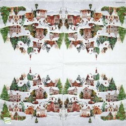 1serviette Paysage Enneigé-22