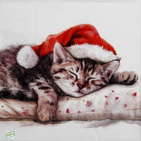 1serviette papier Chat-90