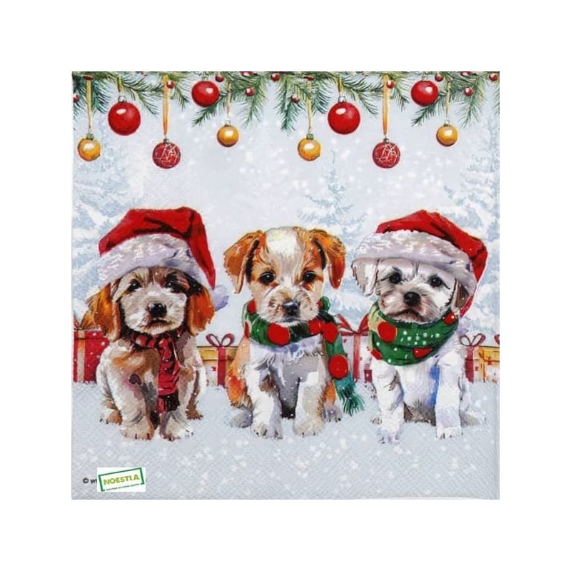 1serviette papier Chiots -78