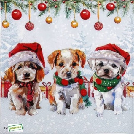 1serviette papier Chiots -78