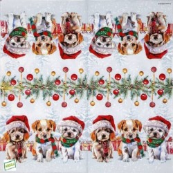 1serviette papier Chiots -78