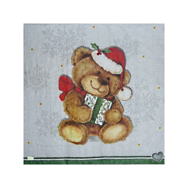 1serviette Ourson de Noêl-8