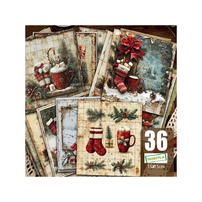 36 papiers découpage Noêl -D16