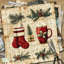 36 papiers découpage Noêl -D16