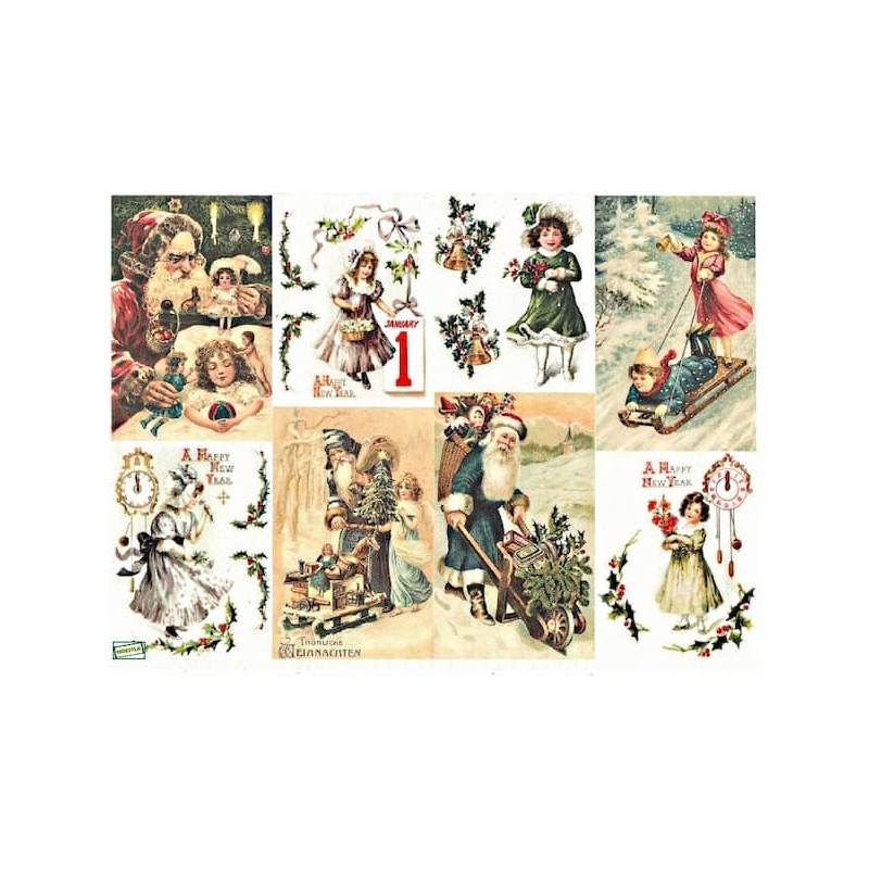 1 papier de riz Noêl -R780