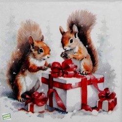 1 serviette Les écureuils -62