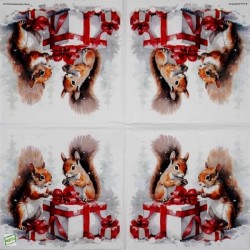 1 serviette Les écureuils -62